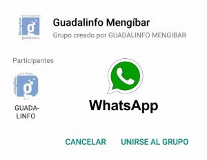 Grupo de Whatsapp de Guadalinfo Mengíbar