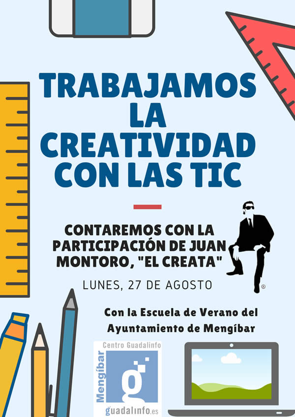 Creatividad con las TIC y visita de El Creata a Guadalinfo Mengíbar
