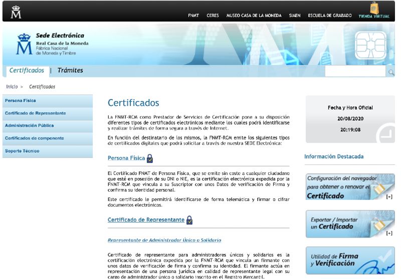 Obtener el certificado digital desde cualquier navegador